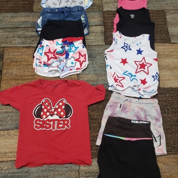 Girls size 4 summer clothing bundle of 16 mostly shorts - Picture 2 of 9